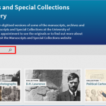 Digital Gallery home page with the new search box highlighted above the digital collections