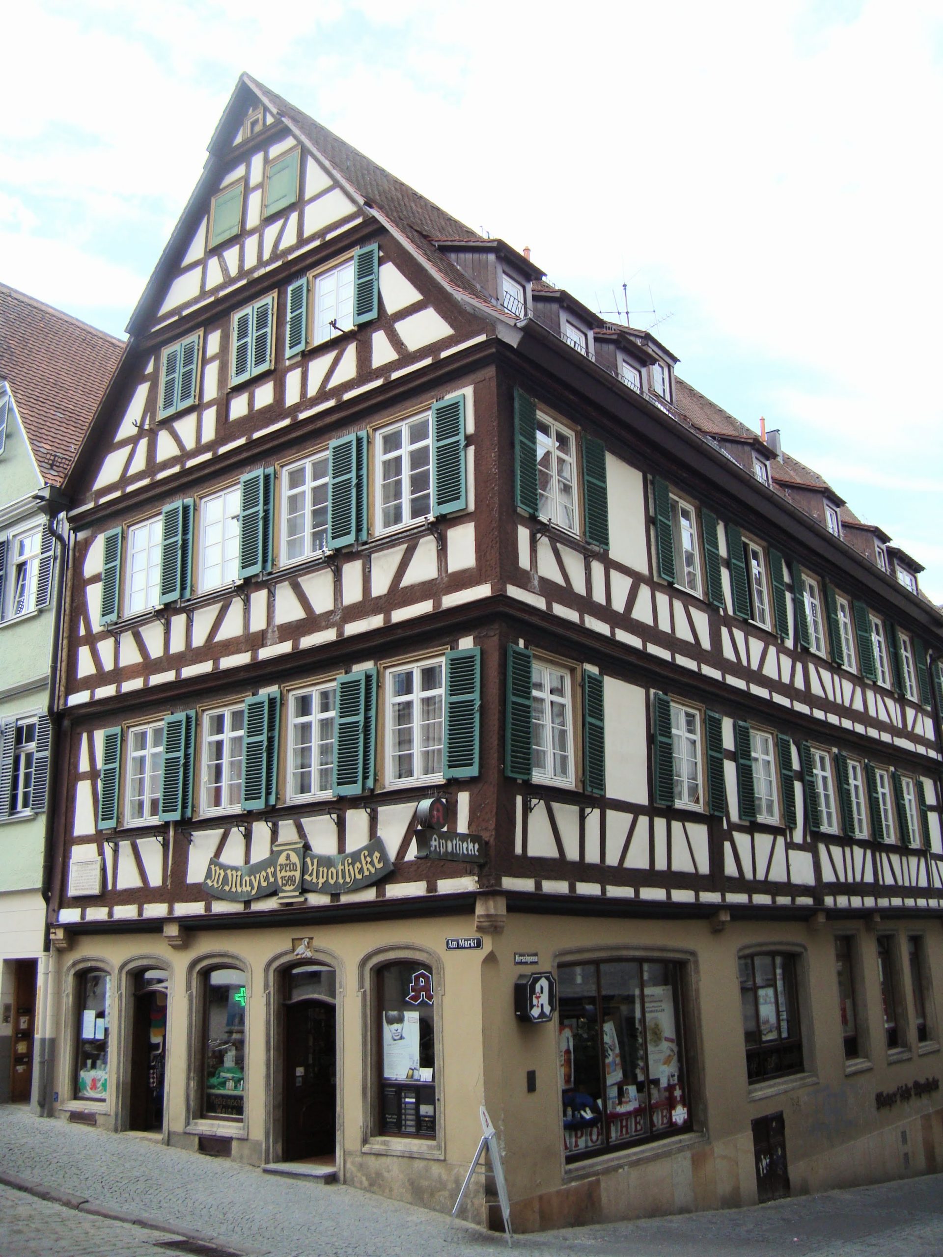 Stammhaus Gmelin. Pharmacy on the market square in Tübingen.