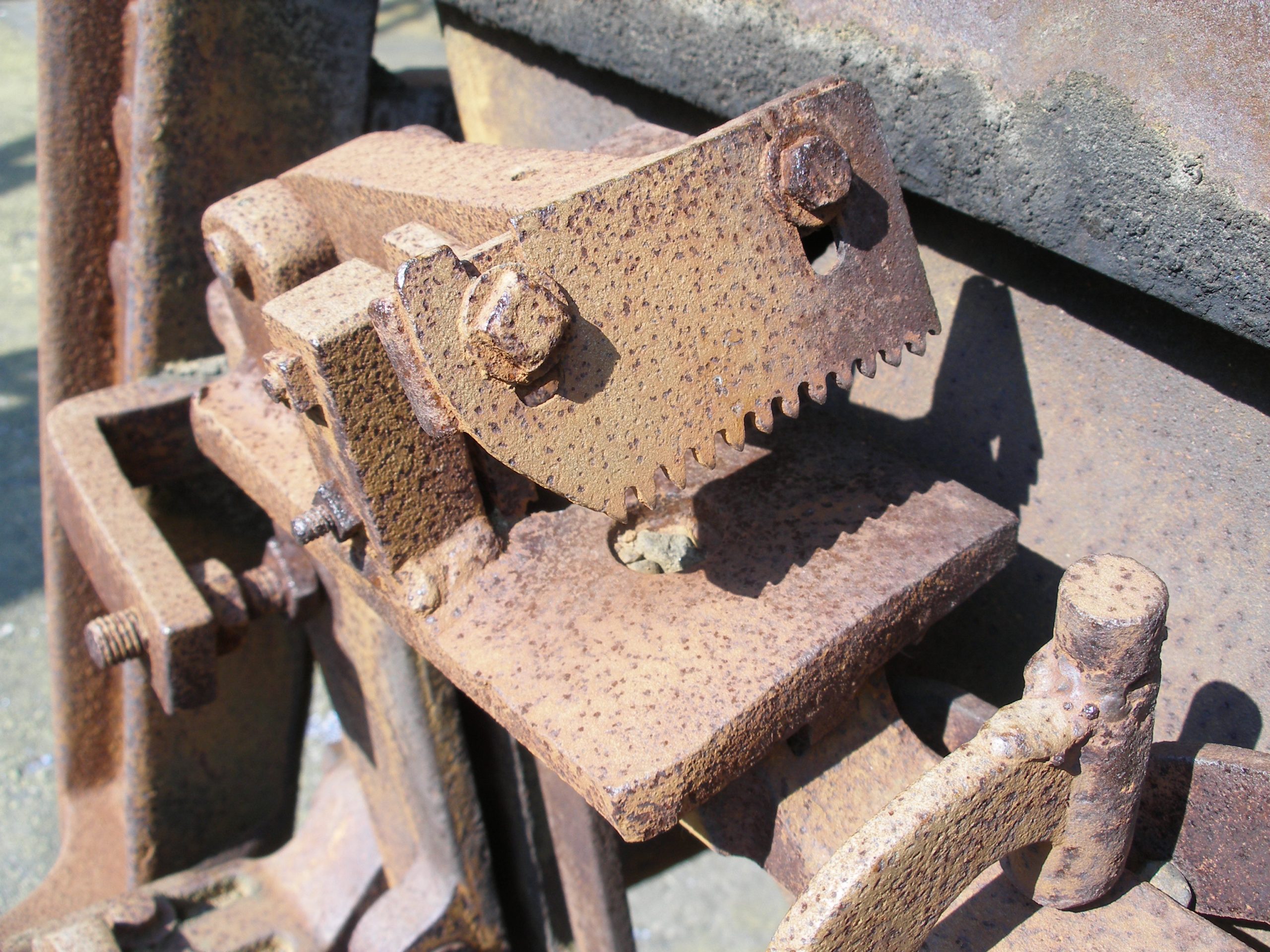 Example of Pareidolia - jumble of rusty metal that looks like a face