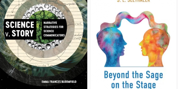 Covers of books by Bloomfield and Seetaler on science communication