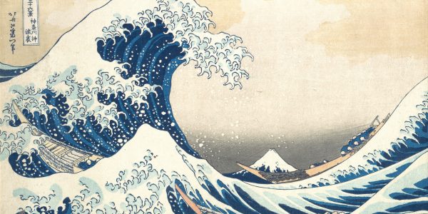 Big wave painting by Hokusai, 19th century