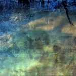 modern art, impressionist, blue green brown watery texture