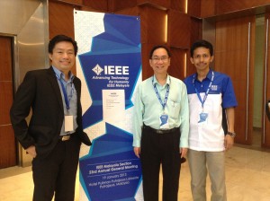 GRS members at the 2013 IEEE-AGM Malaysia section. From left to right: Dr. Vu - UNMC (Secretary), Prof. Dato' Chuah - UTAR (Chair) and Dr. Zulkiflee  Abd Latif - UiTM (Industry Liasion committee)