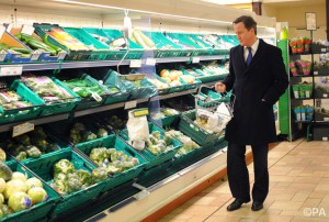 David Cameron shopping (picture captured from the TheConverstion web site)
