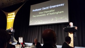 Vice Chancellor (Professor David Greenaway) in his opening speech