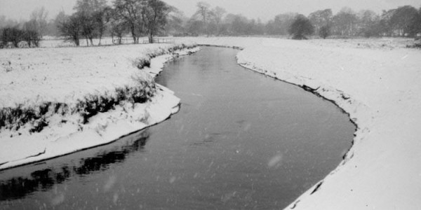 River Idle in Nottinghamshire in the snow, 1963