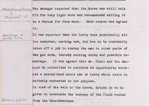 Extract from the Minute Book of the Oakham Gas and Electricity Company Limited, 1927 (BEO)