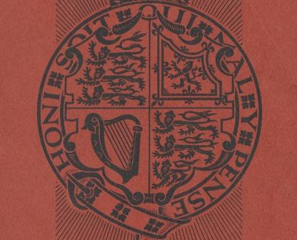 Form, Order of Service and Music for the Coronation of Queen Elizabeth II; 1953. Front Cover.