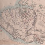 Detail from the 'Seat of War in the Krimea', 1855, showing the positions of the English, French , Turkish and Russian camps (Ref: MS405)