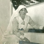 Meriel Buchanan in nurse's uniform