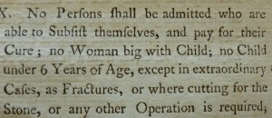 Extract from 'Statutes and Rules for the Government of the General Hospital near Nottingham, Open to the Sick and Lame Poor, of any County'; 1783 (Ref: Uhg Ru/1)