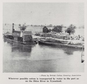 Two steam boats coming into port on the Shire River