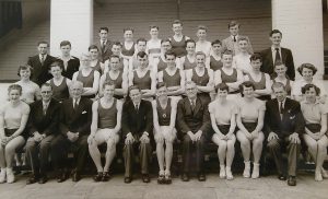 Undated official photograph of Cross Country and Athletics Club in their athletics kit