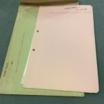 An example of a file relating to Dog Island, with its original envelope.