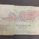 Map produced by the River Trent Catchment Board showing a proposed flood protection scheme for the River Trent at Gainsborough (1938).