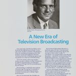 Black and white photo of Robert Phillis, Managing Director, above the introductory text for the brochure recapping the broadcaster's achievements