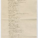 Handwritten list of the common English names of plants