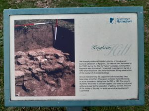 Photo of the small information sign at the site of Keighton