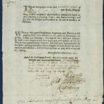 Printed penance with the details of the offence, offenders and dates handwritten