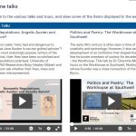 Screenshot of the Romanticism exhibition page showing two video talks