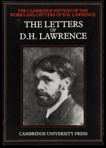 Black book cover with a photo of DH Lawrence and the text The Letter of D H Lawrence