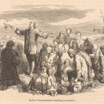 Image showing Pilgrim Fathers landing in America