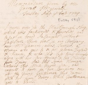 Handwritten letter, 1704