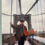Photograph of Matt Marks standing on the Brooklyn Bridge