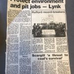 Newspaper cuttings re pit jobs