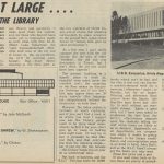 Newspaper clipping of an article by a student reviewing the new University Library describing it as a "superb place to work" and discussing the new 'Short Loan Collection' where books can only be borrowed for a limited time.