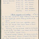 Page from minute book containing minutes of meeting of the Nightingale Hall Domestic Committee, 12 Oct. 1952