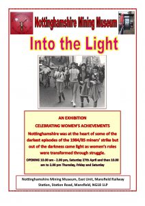 Flyer for into the light exhibition 