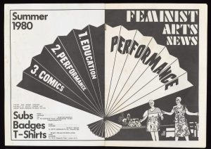 Cover of Feminist Arts News, Summer 1980, designed by artist Rosemary Wels 