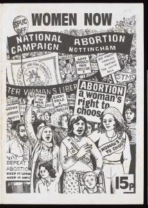 Shows a crowd of protestors at an Abortion Campaign demo