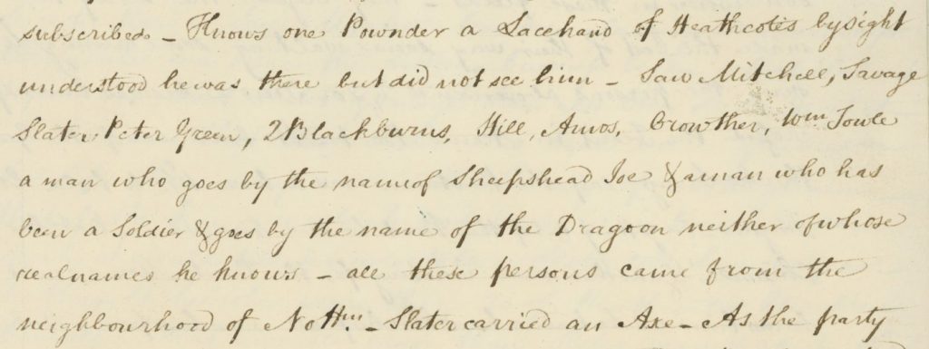 Early nineteenth century handwriting in black ink written on white paper.