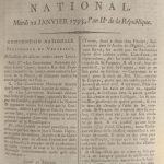 Black and white newssheet titled 'Journal de Paris'