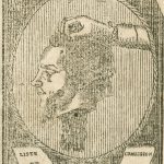 Illustration of the decapitated head of Robespierre.