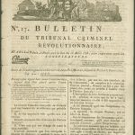Front page of a pamphlet entitled 'N.17 BULLETIN DU TRIBUNAL CRIMINEL REVOLUTIONAIRE'.