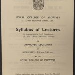 Front cover of a Midwives' Syllabus of Lectures