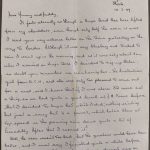 Handwritten letter, written in blue ink on plain white paper.