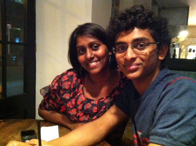 Dr Arjunaa Wimalathasan with his late sister Abhirami