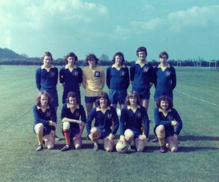 Nottingham Medical School Team proudly wearing its new kit at the start of the 1972-73 season