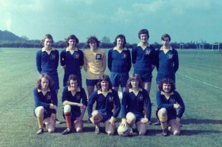 Nottingham Medical School Team proudly wearing its new kit at the start of the 1972-73 season