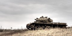 Israeli tank on Golan heights