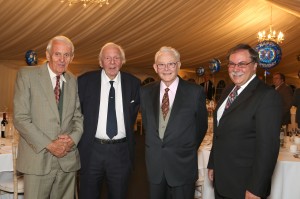 From left, engineer Sir Martin Wood, surgeon Professor Donald Longmore, Sir Peter Mansfield and Professor Peter Morris, Head of the Sir Peter Mansfield Magnetic Resonance Centre at The University of Nottingham