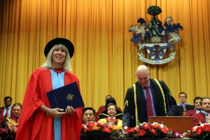 Jill receiving her Honorary Degree at UNNC