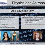 Poster describing details of Ada Lovelace Day celebrations at the University of Nottingham