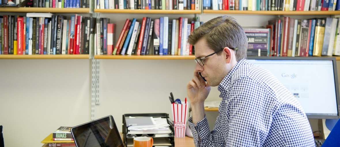 Dr Matthew Goodwin Associate Professor of Politics and International Relations Taking a Phone Call