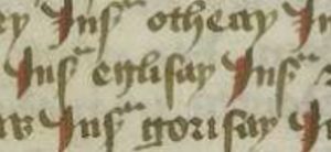 Extract from the Codex Helmstedt 538 manuscript showing the spelling 'eglisay'.