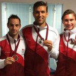 Pinner, Catlin and Martin with their bronze medals